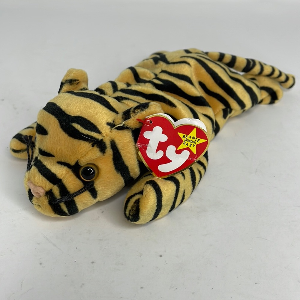 Vintage 1995 STRIPES the Tiger Date of Birth June 11, 1995 Ty Beanie Baby